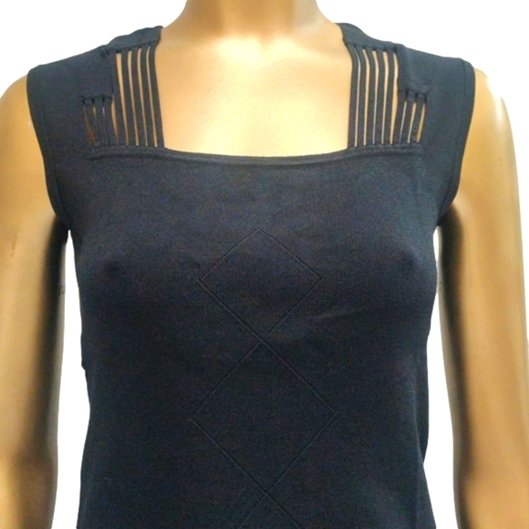 Sleeveless Woman's Square Neck Shirt Top Blouse Dressy Office Professional Y2K - Picture 1 of 7